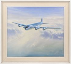 Wootton (Frank, 1911-1998). BOAC aircraft in flight, oil on canvas