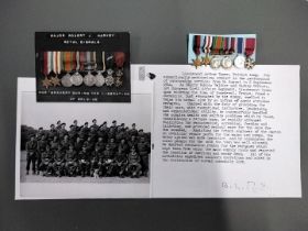 Miniature dress medals attributed to Major Robert J. Harvey, Royal Signals