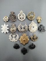 Cap Badges. A collection of Victorian and later cap badges