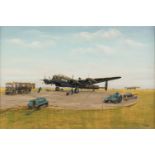 Caines (Peter). Avro Lancaster, oil on artists' board