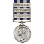 Egypt Medal 1882-89, undated reverse, 3 clasps (1968. Pte J. Brown. 1/Rl Highrs)