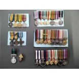 Miniatures. Five groups of unattributed miniature dress medals