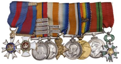 Miniature medals attributed to Lieutenant Colonel G.C. Morphett, Royal Sussex Regiment