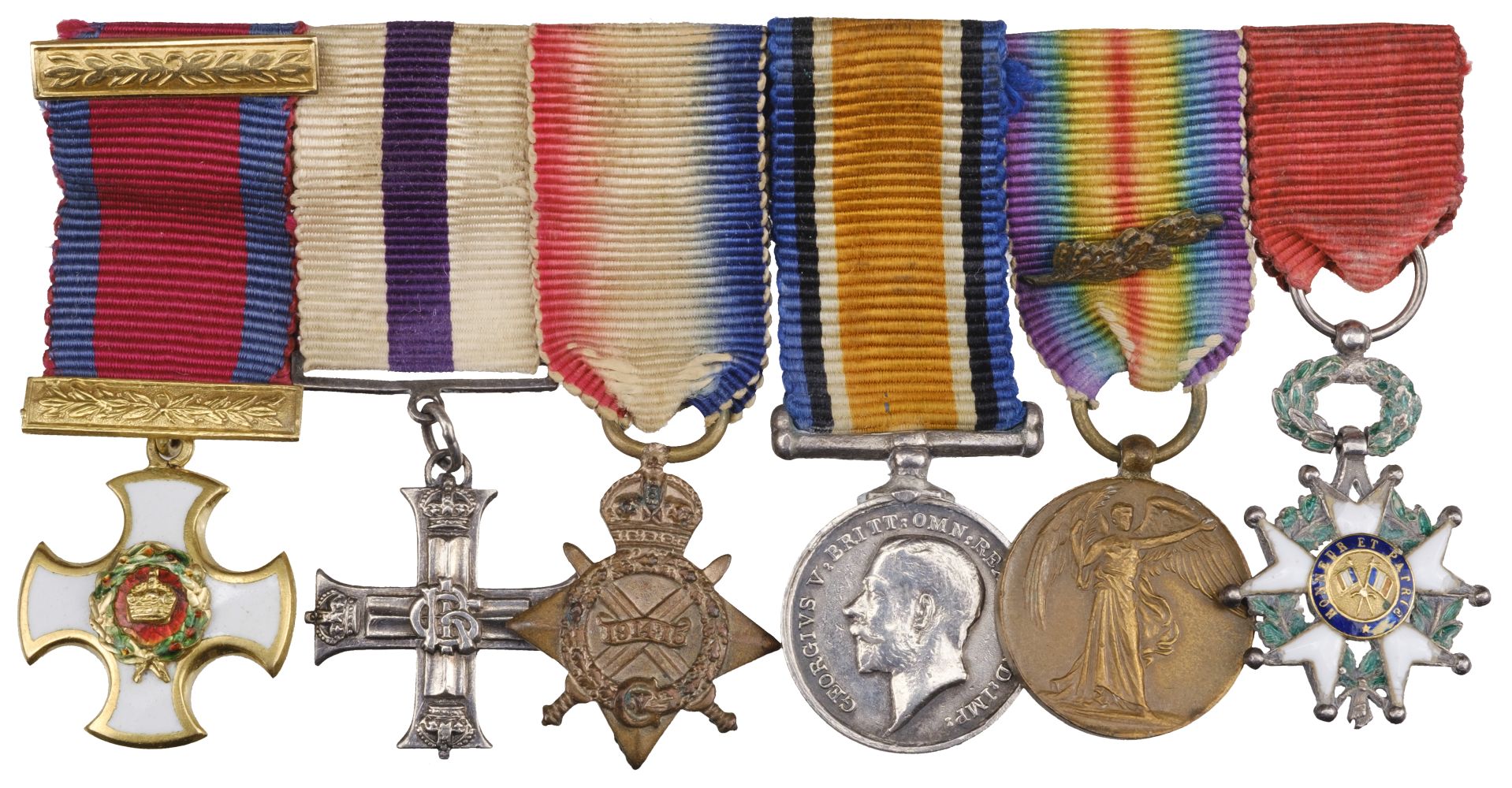 Miniature dress medals attributed to Lieutenant-Colonel G.E. Hawes, Royal Fusiliers