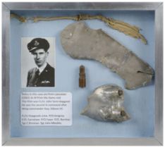 Dambusters. Relics from Lancaster AJ-M (M Mother) flown by John Vere 'Hoppy' Hopgood