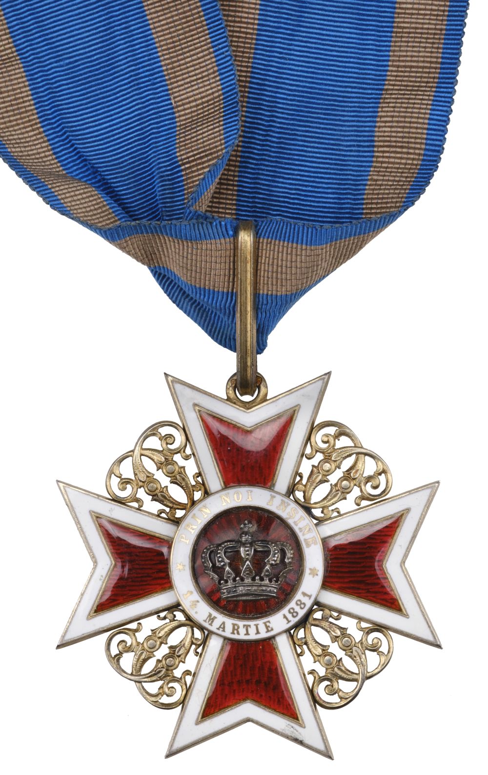 Romania, Order of the Crown, 1st type, Civil Division, Commander's neck badge