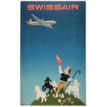 Swissair. An advertising poster designed by Donald Brunn, 1954