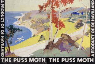 The Puss Moth. A product of de Havilland circa 1930s promotional brochure / poster
