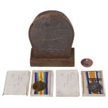 WWI Casualty Medals. Rifleman Alfred Morgan, Liverpool Regiment, killed in action 30 August 1918
