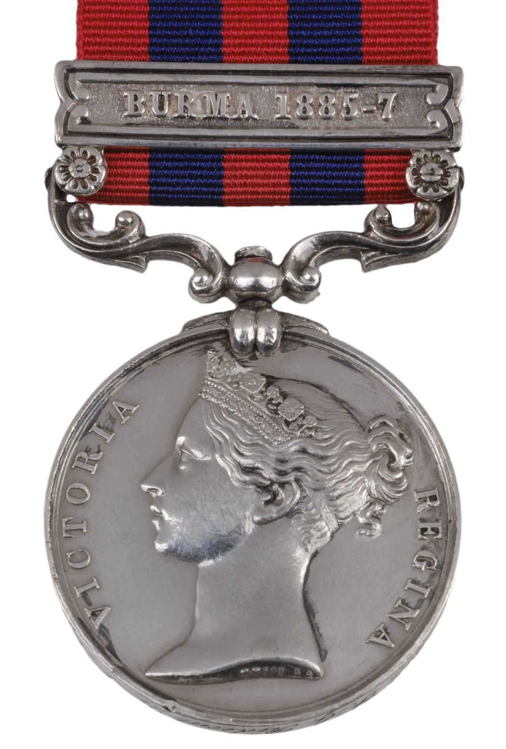 India General Service Medal 1854-95, 1 clasp (Colonel F.G. Rideout 21st Madras Infy)