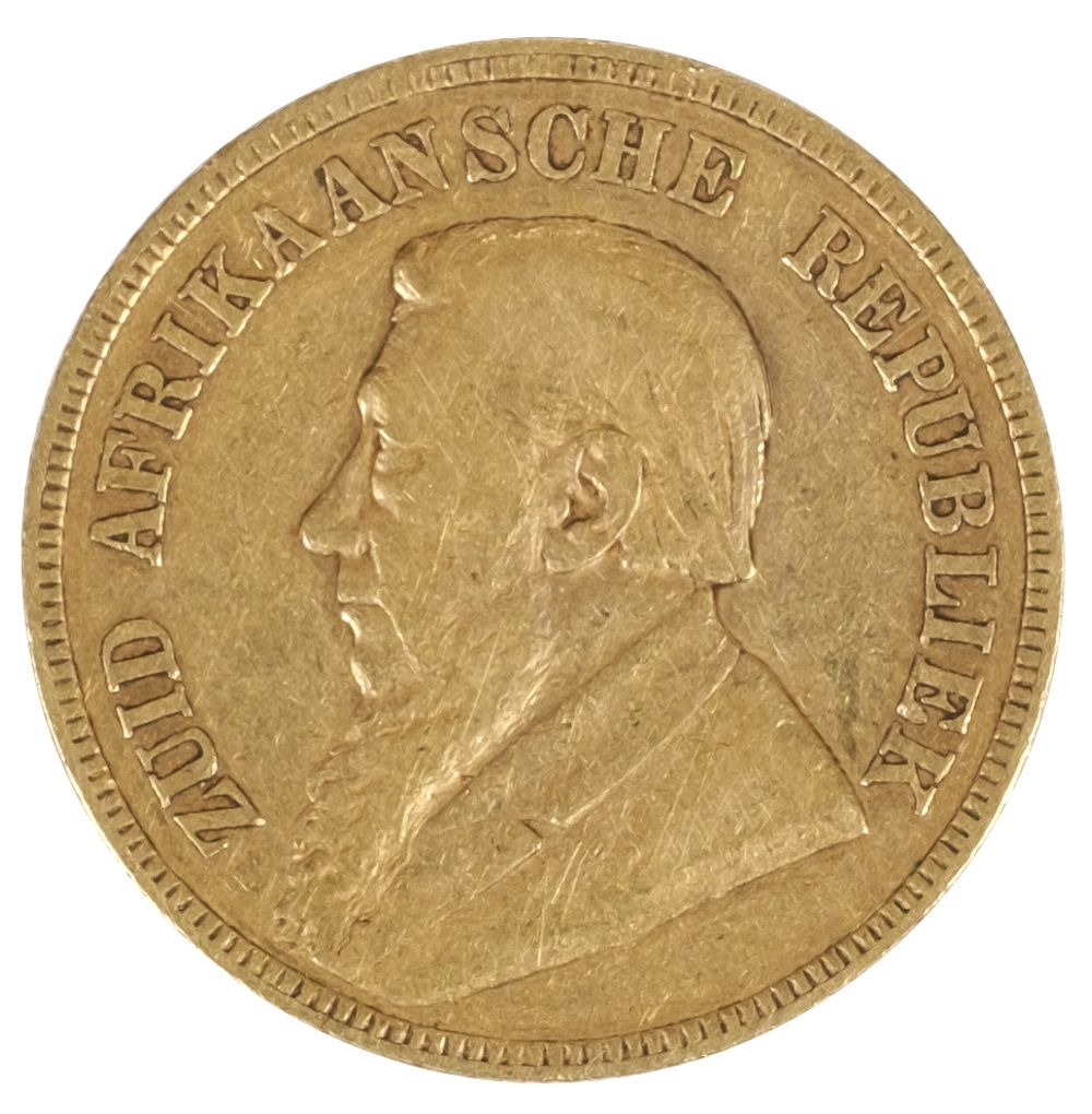 Gold Coin. South Africa, Paul Kruger, Pond, 1892, OS initials to the obverse, 7.6g - Bild 2 aus 2