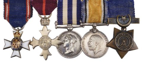Miniature dress medals attributed to Colonel C. Childs-Clarke, Royal Marine Light Infantry