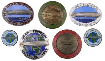 Graf Zeppelin. Various Zeppelin commemorative badges circa 1930