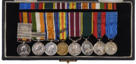 Miniature dress medals attributed to Warrant Officer I G.E. Shaw, Military Foot Police