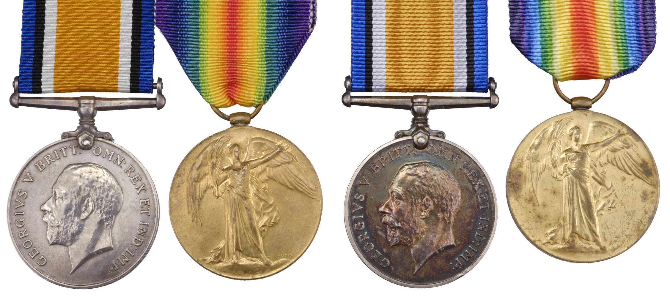 Pairs: British War and Victory Medal, Royal North Devonshire Yeomanry