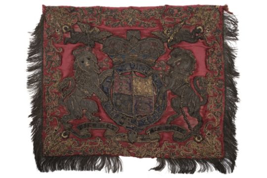 Trumpet Banner. An heraldic ceremonial banner for the reign of Queen Victoria, 19th century - Image 2 of 2