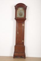 AN OAK LONGCASE CLOCK BY SAMUEL AUSTIN OF RUMSEY