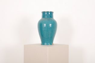 A POOLE POTTERY 'CHINESE BLUE' BALUSTER VASE