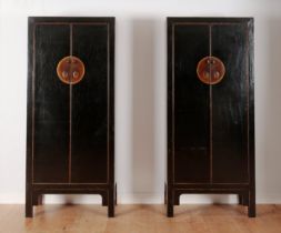 A PAIR OF CHINESE LACQUERED CABINETS