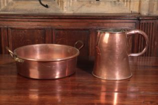 A VICTORIAN COPPER JAM PAN