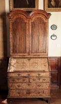 A QUEEN ANNE DOUBLE-DOMED WALNUT BUREAU CABINET