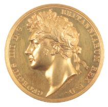 A GEORGE IV GOLD CORONATION MEDAL BY BENEDETTO PISTRUCCI (1783-1855)