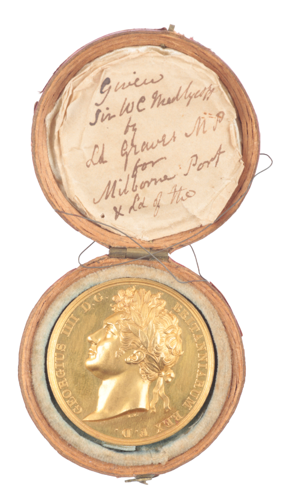 A GEORGE IV GOLD CORONATION MEDAL BY BENEDETTO PISTRUCCI (1783-1855) - Image 3 of 4