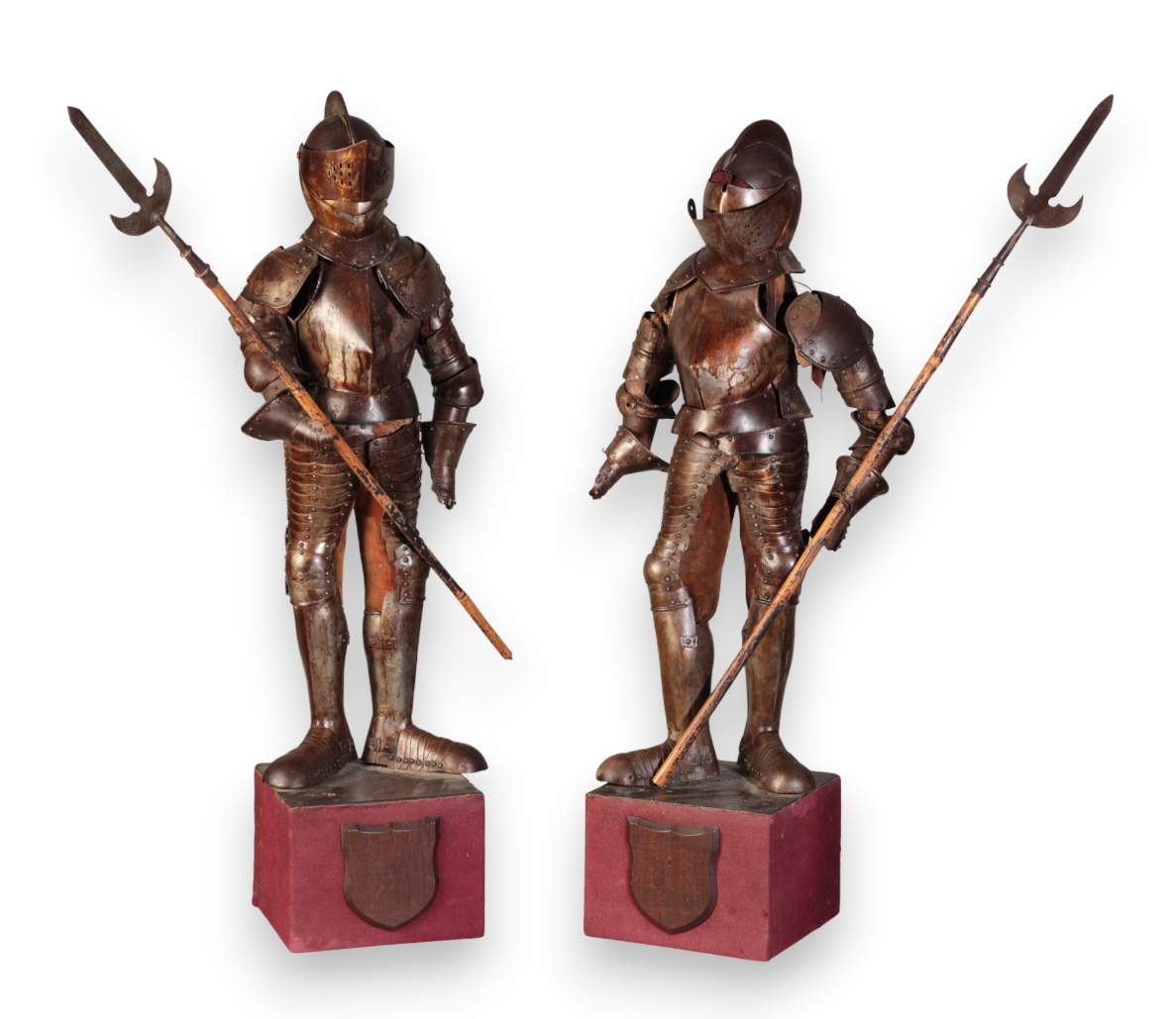 A PAIR OF MINIATURE FULL ARMOURS IN 17TH CENTURY STYLE - Image 2 of 4