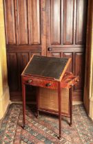 A LATE GEORGE III MAHOGANY COMBINED READING TABLE AND FIRE SCREEN