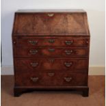 A GEORGE I WALNUT BUREAU