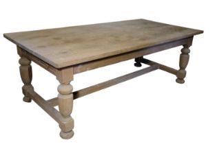 A VICTORIAN STYLE PINE KITCHEN TABLE