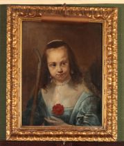 JAN DE BRAY (1627-1672) A portrait of a young girl