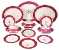 AN ENGLISH PORCELAIN PART DINNER SERVICE