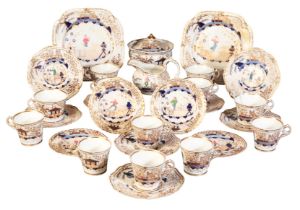 AN ENGLISH PORCELAIN PART TEA SERVICE