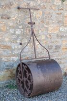 A VICTORIAN IRON GARDEN ROLLER