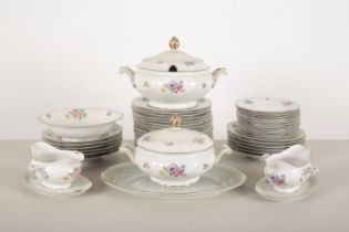 A HUTSCHENREUTHER PORCELAIN PART DINNER SERVICE