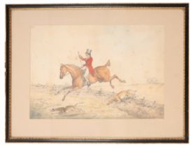 MANNER OF HENRY THOMAS ALKEN (1785-1851) A huntsman going over a jump