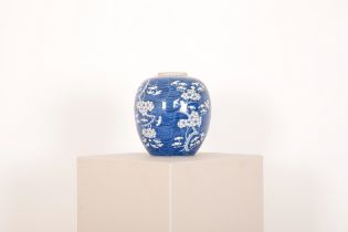 A CHINESE BLUE AND WHITE GINGER JAR