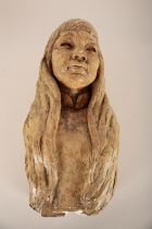 *FREDDA BRILLIANT (1903-1999), Shoulder length bust of a lady with flowing hair