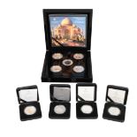 THE EAST INDIA CO. TREASURES OF INDIA SILVER PROOF 5 PIECE 1OZ COIN SET