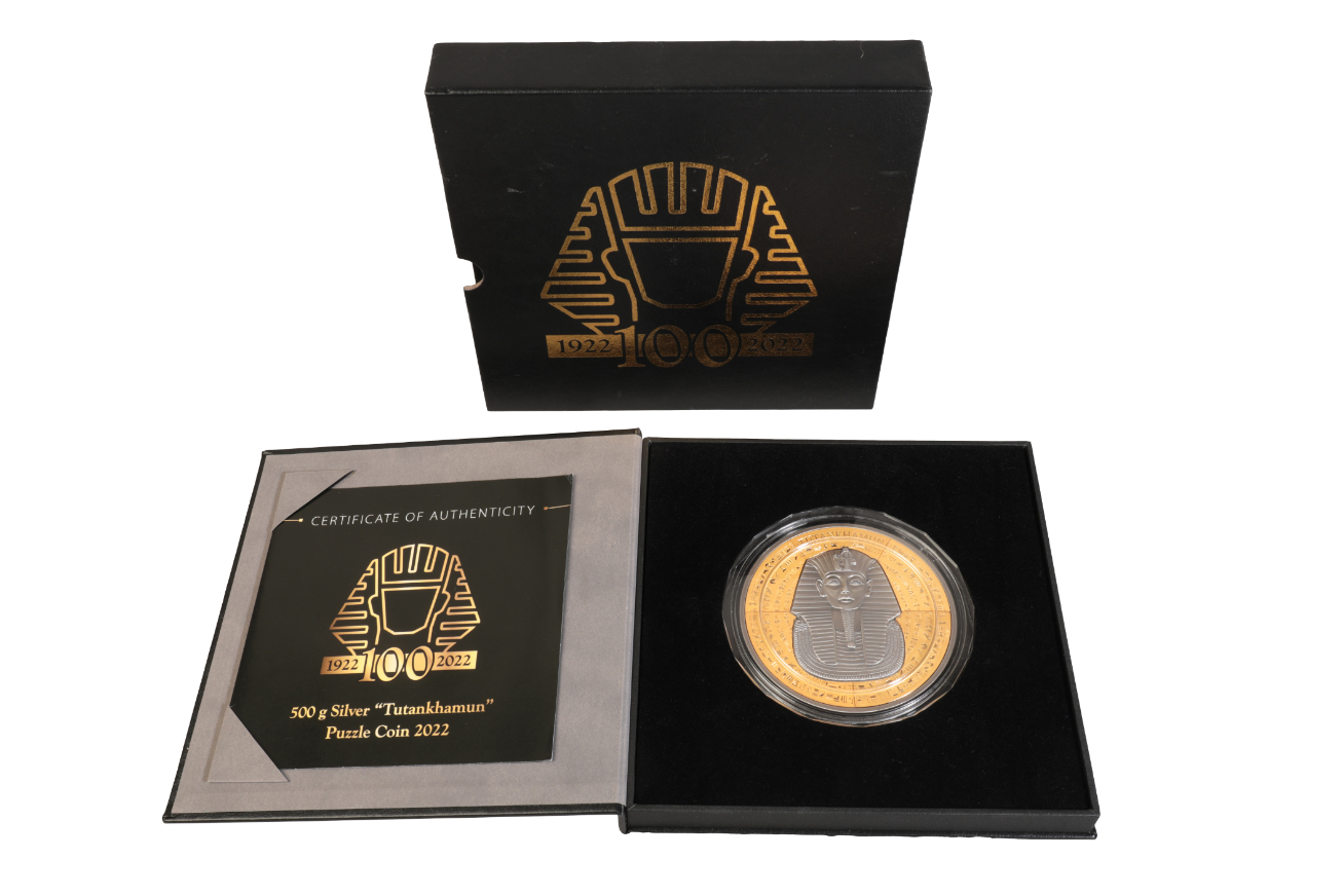 "TUTANKHAMUN 100 YEARS 1922-2022" 500G SILVER PUZZLE COIN - Image 2 of 3