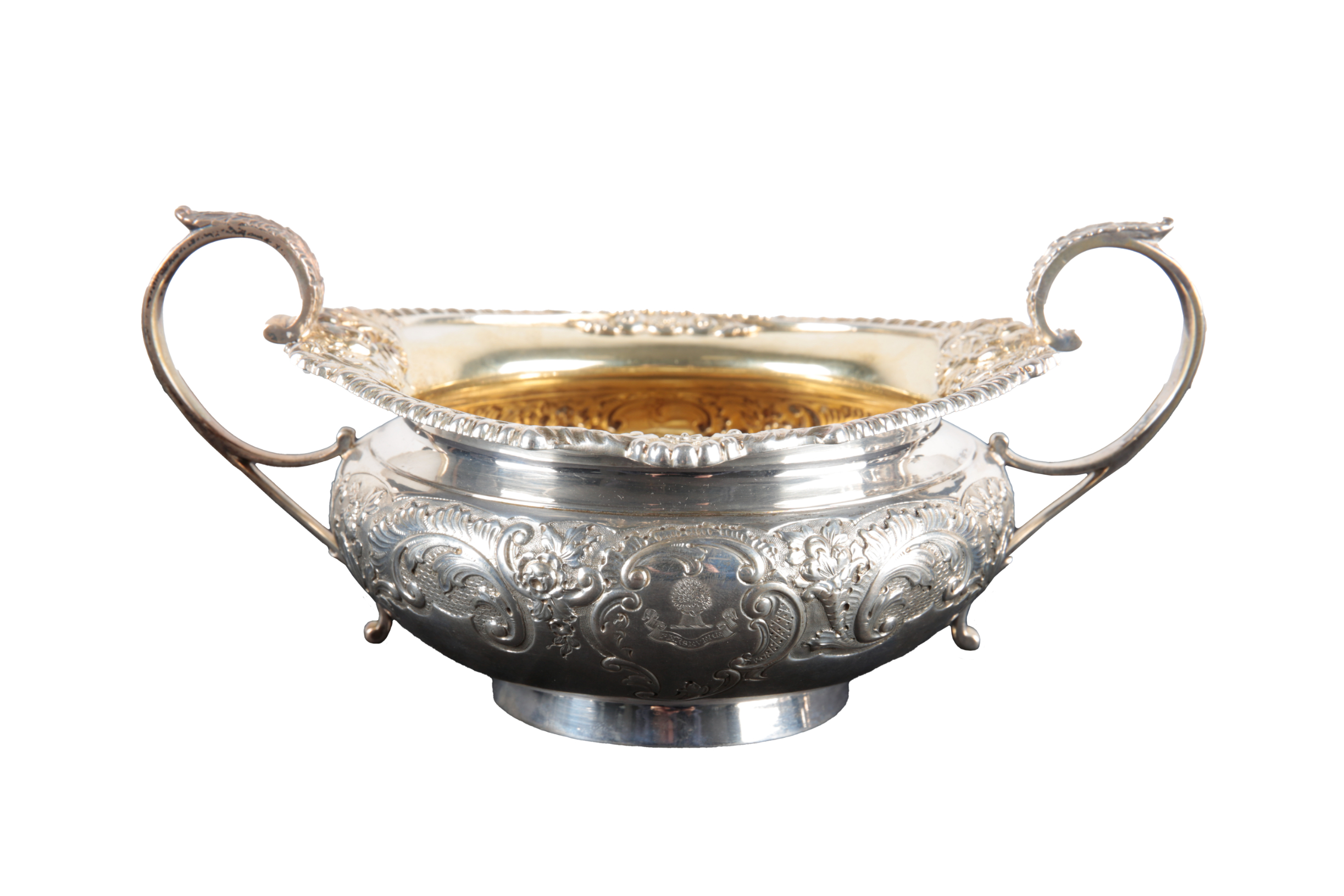 A LATE VICTORIAN SILVER FOUR PIECE TEA SERVICE - Image 2 of 4