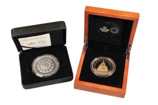 A ROYAL CANADIAN MINT 2016 "LIBRARY OF PARLIAMENT'S CENTENNIAL" $1 FINE SILVER COIN