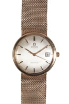 OMEGA GENEVE: A GENTLEMAN'S 9CT GOLD BRACELET WATCH