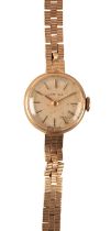 CERTINA: A LADY'S 9CT GOLD BRACELET WATCH