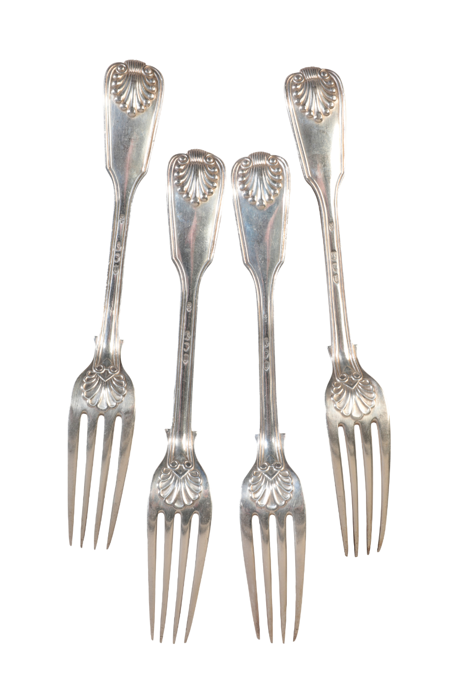 A GEORGE V SILVER HOURGLASS PATTERN CUTLERY SERVICE - Image 2 of 2