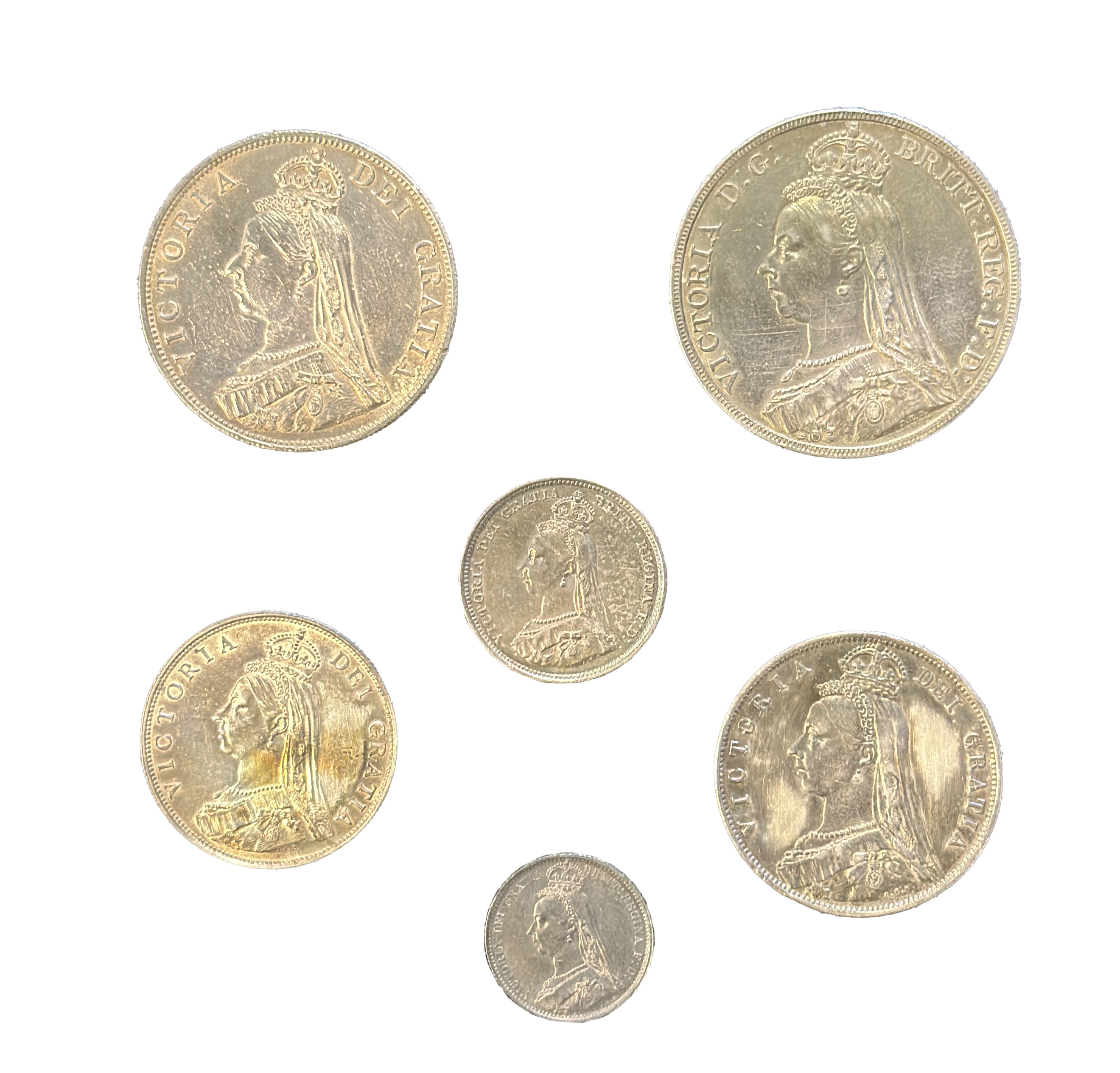 VICTORIA JUBILEE 1887 SPECIMEN SEVEN COIN SET - Image 3 of 3