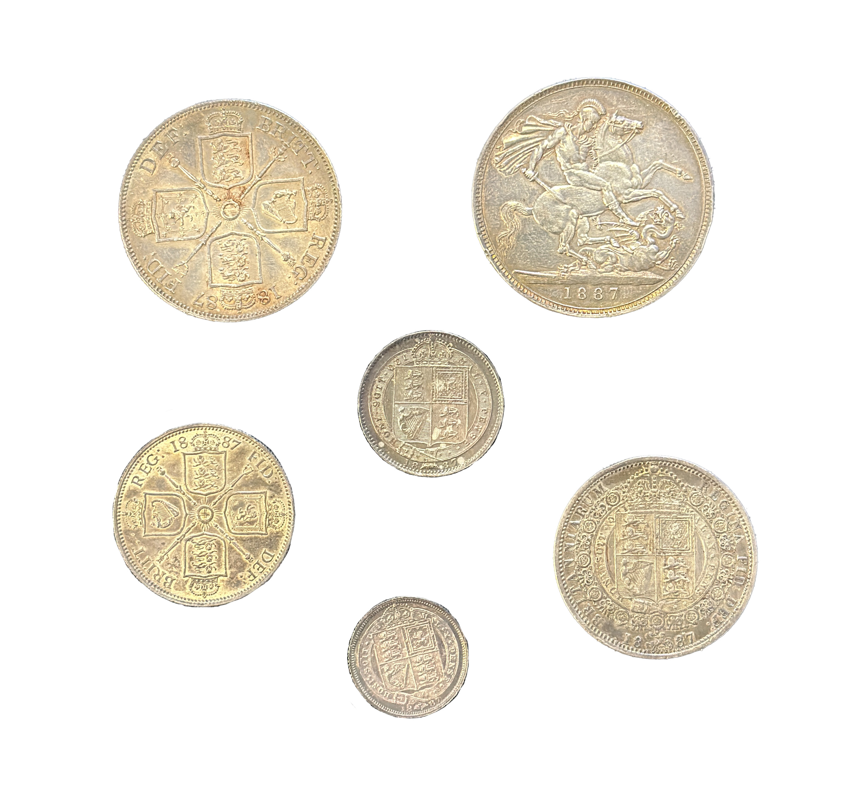 VICTORIA JUBILEE 1887 SPECIMEN SEVEN COIN SET - Image 2 of 3