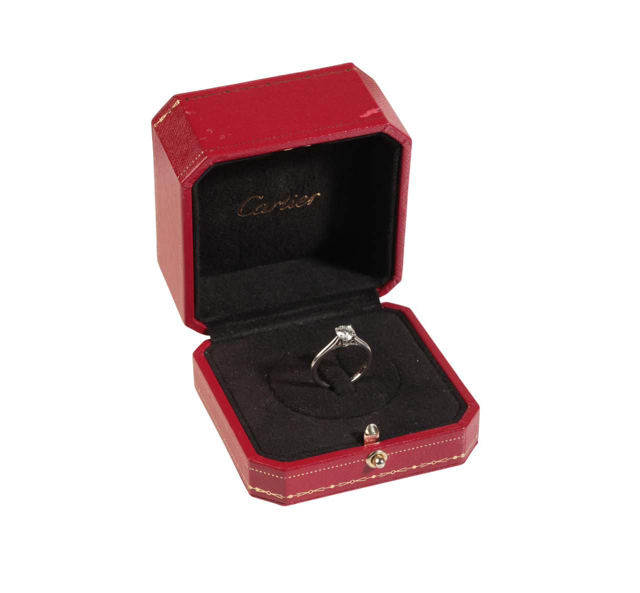 CARTIER: A VVS CLARITY DIAMOND SOLITAIRE RING - Image 2 of 2