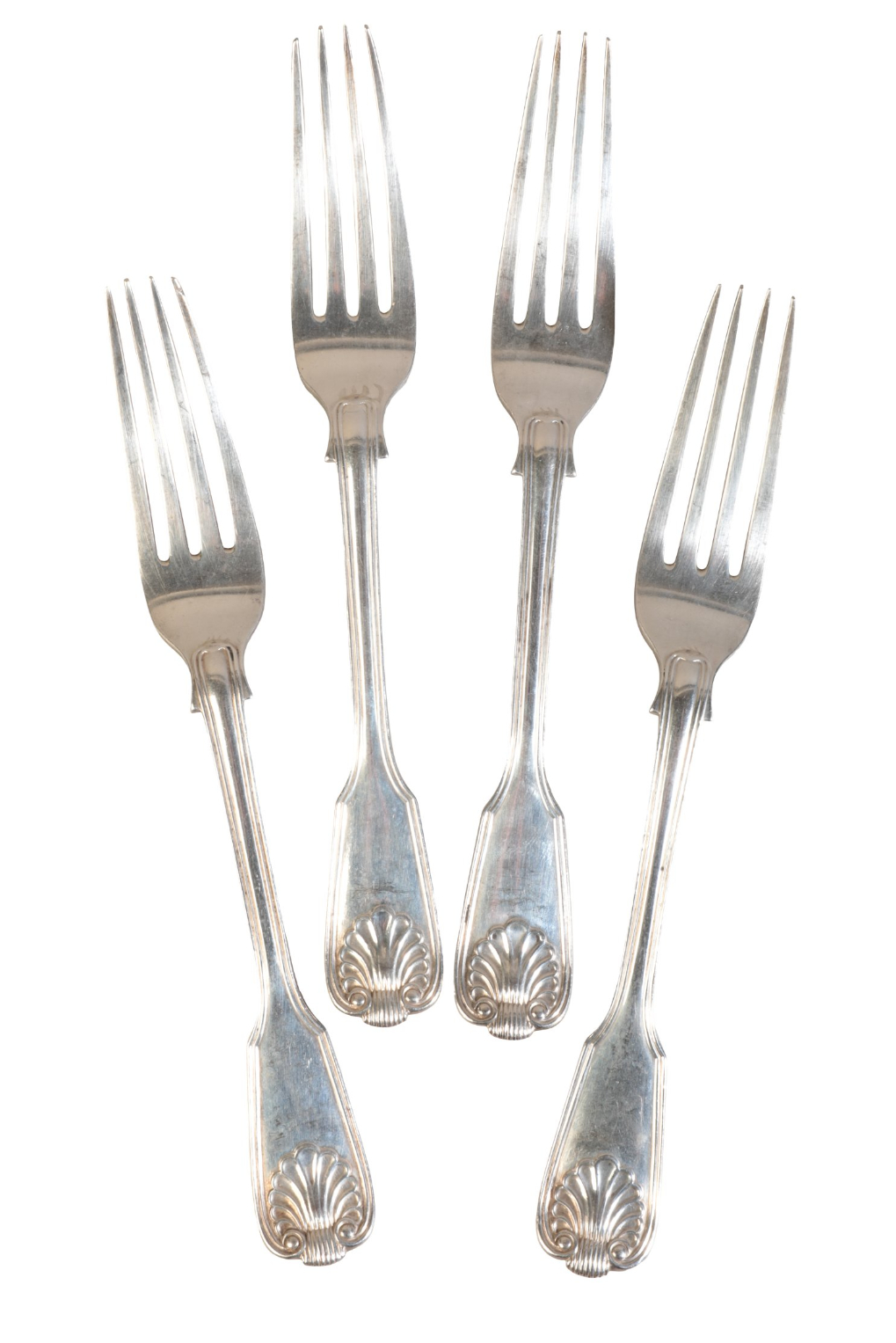 A GEORGE V SILVER HOURGLASS PATTERN CUTLERY SERVICE